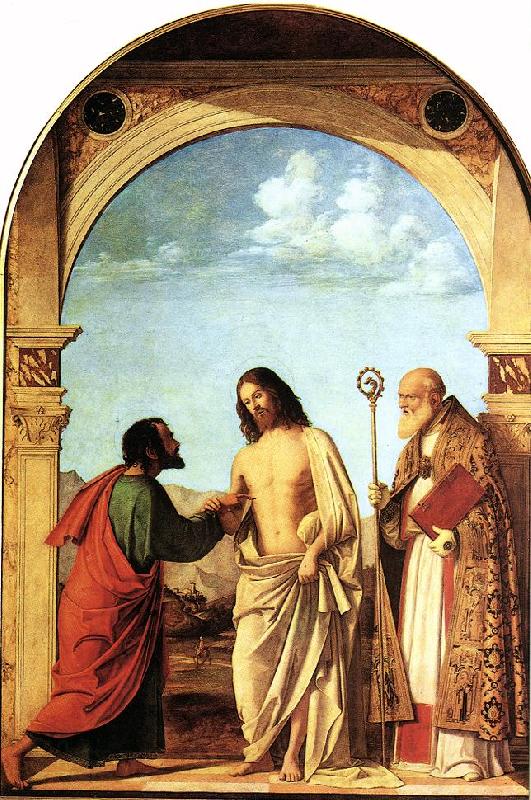 CIMA da Conegliano The Incredulity of St. Thomas with St. Magno Vescovo fg